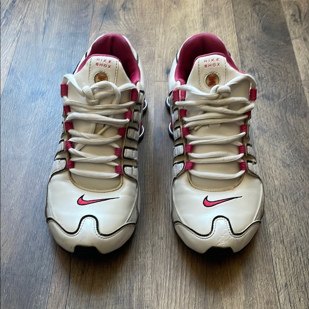 Nike Kids White and Pink Sneakers